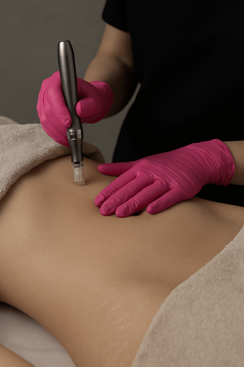 Microneedling - Krop fra Holistic Beauty – til avanceret hudpleje hos Holistic Beauty